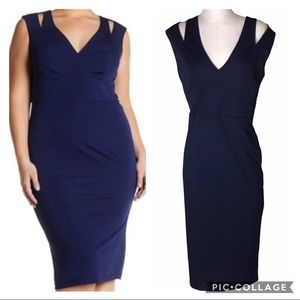 ABS Collection Navy Sleeveless Cut Out Shoulder 10